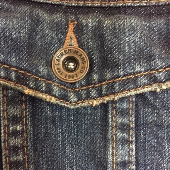 Ralph Lauren Premium denim‎ cropped jean jacket size small - Picture 2 of 6